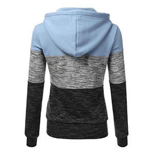 Sweat-shirts à capuche pour femmes, imprimés en couleur personnalisée, en polaire pour l'hiver/l'automne, 100% polyester, séchage rapide, prix bas, fermeture éclair - Product Image 3