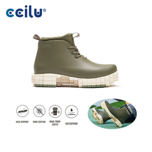 Anti odor walking shoes casual men's ankle <b>boots</b> lace up - Product Image 1