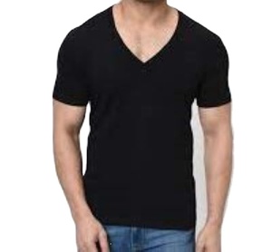 T-shirt à col en V pour hommes en coton imprimé grande taille personnalisé pour hommes décontracté mode T-shirt en coton à col en V T-shirt en coton lavé à séchage rapide - Product Image 1