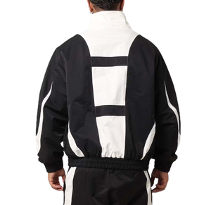Men's Streetwear Color Block Windbreaker <b>Jacket</b> Vintage High Neck <b>Zip</b> <b>Up</b> Sporty Track <b>Jacket</b> Hip Hop Loose Outerwear - Product Image 6