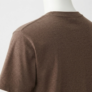 T-shirt uni tricoté à manches courtes et col rond 100 % coton, impression en relief sur le devant, style chinois, coupe ample, respirant, anti-boulochage - Product Image 4