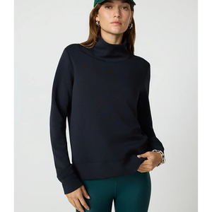 Women's Full Sleeve Length Sweatshirt Custom Logo Mock Neck Turtle Neck Design - Product Image 6