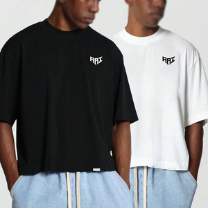 Camiseta Boxy Personalizada para Hombre, OEM, de Gran Gramaje, Oversize, Casual, Lisa, Estilo Urbano, Marca Privada, Venta al por Mayor - Product Image 1