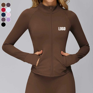 Custom Logo Breathable <b>Workout</b> Gym <b>Jacket</b> Outdoor Running Training Windproof Slim-Fit Zipper Pockets Sports Fitness <b>Jackets</b> - Product Image 1