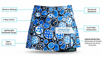 Jupe-short de sport pour femme, personnalisée avec impression par sublimation, en satin, taille élastique, compression, évacuation de l'humidité, poches intégrées, idéale pour l'été