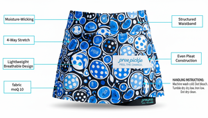 Pickleball custom print skort summer Elastic Waist vibrant design Athletic Shorts With Pockets All Seasons Sport Wear OE - Product Image 4