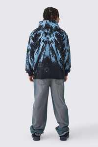 Sudadera con Capucha para Hombre, Estilo Oversize, con Logotipo Personalizado, Estampado Loopback, Borde Crudo, Básica, de Algodón, Estilo Urbano, con Bolsillos, en Oferta - Product Image 4