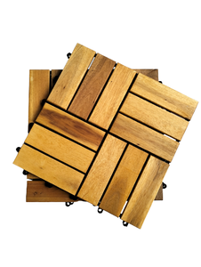 DIY Modern <b>Dual</b> <b>Lock</b> Interlocking Anti-Slip Waterproof Fireproof Water Resistant Square Wood Decking Tile 30x30cm Outdoor Patio - Product Image 4