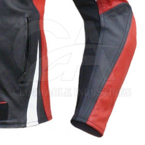 Leather Motorbike <b>Racing</b> <b>Jacket</b> With Top Stitching Leather Material Motorbike <b>Jackets</b> And Best Quality - Product Image 4