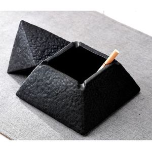 Cenicero Cuadrado de Aluminio Estilo Americano Negro, Moderno, para Cigarros, de Lujo, Resistente al Calor, Multiusos - Product Image 4