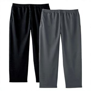Men's Elastic Waist Sweatpants Straight Fit Midweight Fleece Drawstring Closure Casual Pants Side Pockets Autumn Wear Wholesale - Product Image 1