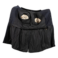Manteau en laine de reproduction américaine du XIXe siècle, style Union, avec garniture en vraie fourrure de renard, écologique, respirant, col montant, bouton unique