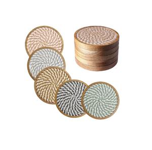 Paquete de 6 Posavasos con Diseño de Flores y Soporte, Juego de 6 Posavasos Decorativos para Mesa de Café, Regalo Único para Escritorio - Product Image 5