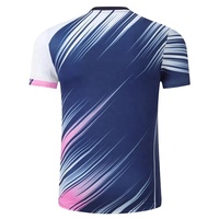 Tenue de sport unisexe à séchage rapide 2026 pour badminton et tennis de table – Maillot de compétition à manches courtes 100 % coton peigné pour homme
