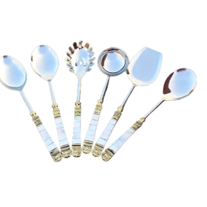 Premium Stainless Steel Serving Spoons Durable Rust-Resistant Kitchen <b>Utensils</b> for Cooking Serving Gifting - Product Image 1