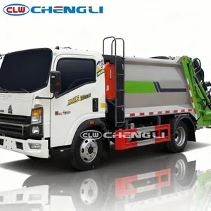 รถบรรทุกขยะซิโนทรัค ฮาวเวอร์ 4x2 ราคาประหยัด รถบดอัดขยะแบบยกท้าย รถเก็บขยะ 4×2 สำหรับงานสุขาภิบาลในเมือง - Product Image 4