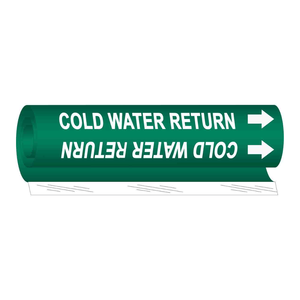 Marcador de Tuberías Brady Flexible para Agua Fría, para Identificación de Tuberías Industriales - Product Image 1