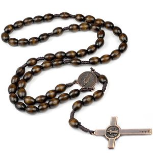 Rosario Católico de Madera de Olivo con Cruz y Crucifijo, Japamala Kontha, Escultura Hecha a Mano, Cuentas de Oración Pulimentadas, Impresión Digital - Product Image 4