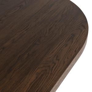 Table à manger ovale en bois, design minimaliste moderne, base en bois massif, meuble stable pour la salle à manger - Product Image 4