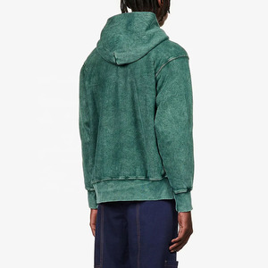 Sweat à capuche délavé effet acide avec motif teinté, coupe décontractée et option de style streetwear polyvalente - Product Image 2