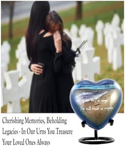 Decorative Aluminum Heart <b>Ash</b> <b>Keepsake</b> Urn Funeral Memorial Container Featuring Smooth Polished Artistic Surface - Product Image 5