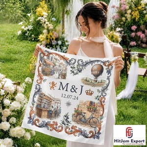 Pañuelo Cuadrado Moderno con Estampado Personalizado, Suave al Tacto como la Seda, Chal de Moda, Envoltura para la Cabeza, Fabricante y Proveedor Textil de Marca Privada OEM ODM - Product Image 3