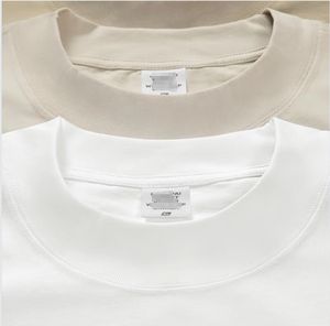 T-shirt personnalisé de qualité supérieure, coupe ample, 230 g/m², 100 % coton, col montant, impression, t-shirt épais surdimensionné, blanc uni pour homme - Product Image 1