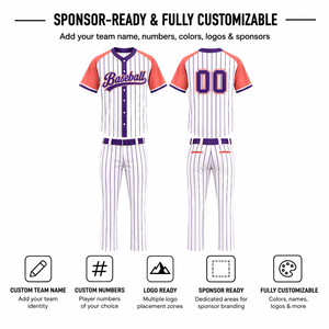 Ensemble uniforme de baseball pour hommes, manches courtes, 100 % polyester, jersey respirant, pantalon en polyester, personnalisable, toutes saisons - Product Image 2