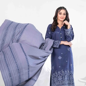 Robe pakistanaise pour femmes Salwar Kameez costumes trois pièces indiens broderie Tawakkal Viscose matériel AEERA inde Pakistan vêtements - Product Image 3