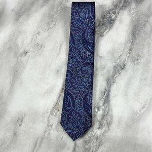 Corbata de lujo con diseño de cachemira azul para hombre |   Corbata de Diseño Tejida para Eventos Formales, Bodas y Fiestas Empresariales |   Regalos Premium de Calidad de Exportación - Product Image 2