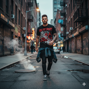 Camiseta de algodón extragrande con lavado ácido vintage para hombre, impresión DTG con logotipo personalizado, proveedor mayorista de camisetas para hombre - Product Image 3