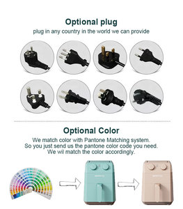 휴대용 전기 프리미엄 에어 프라이어 적외선 다목적 공기 요리 오일 없음 전기 에어 프라이어 불고기 기능 오븐 - Product Image 4