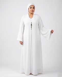 Elegant Purple Embroidered Abaya With Stones Beads Work <b>Long</b> Sleeve Modest <b>Dress</b> <b>For</b> Women Floor Length V Neck Loose Fit 2026 - Product Image 5