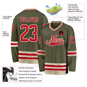 Sweat-shirt de hockey professionnel à sublimation personnalisée, maillots de hockey sur glace pour hommes, personnalisation possible - Product Image 4