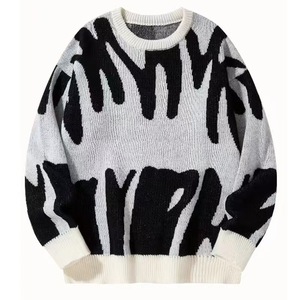 Suéter de punto acolchado para hombre, estilo casual, cálido para invierno, nuevo, antipilling, con logo frontal, cuello redondo, a la moda - Product Image 5
