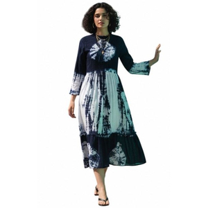 Stylish Rayon Long Dress Weekend Outings Ladies Rayon Fashion Dress - Product Image 1