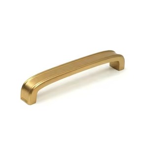 Poignée de porte vintage en laiton, poignée de traction en métal massif pour porte intérieure en bois, accessoire de quincaillerie pour maison, bureau et mobilier - Product Image 1