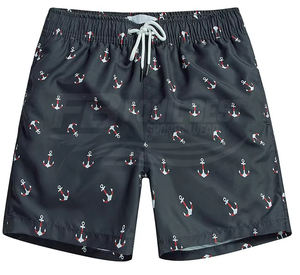 กางเกงขาสั้นชายแบบขายส่ง ความยาวระดับเข่า เป็นมิตรกับสิ่งแวดล้อม แห้งเร็ว ยืดได้ 4 ทิศทาง กางเกงว่ายน้ำ บริการสกรีนโลโก้หรูหราตามสั่ง รับผลิตแบบ OEM - Product Image 5