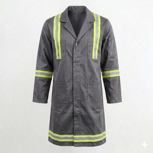 เสื้อกาวน์ผ้าฝ้ายทนไฟแบบมองเห็นได้ชัดเจน ปรับแต่งได้ตามต้องการ - มาตรฐาน NFPA 2112 - Product Image 6