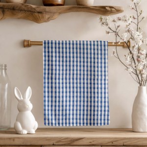 ผ้าเช็ดครัวลายตารางย้อมเส้นด้าย ผู้จัดจำหน่ายชั้นนำสำหรับผ้าเช็ดครัวผ้าฝ้าย 100% OEM จำนวนมากจากอินเดีย - Product Image 1