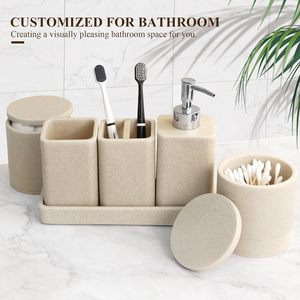 Luxury vanity <b>set</b> bathroom sink organizer marble toothbrush cup <b>soap</b> lotion dispenser bathroom tray organizer modern vanity - Product Image 3