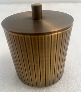 Antique Finish Brass Storage Jar <b>With</b> Handmade Design Used For Luxury Home <b>Decoration</b> And Gifting Collection - Product Image 6