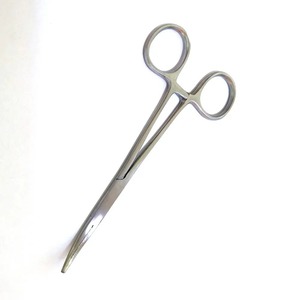 1pc Manual Stainless Steel Hemostatic Surgical Forceps Tool Hemostat Locking Clamps Fishing <b>Pliers</b> Curved Tip Instrument <b>Set</b> - Product Image 3