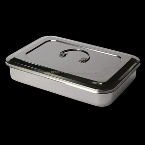 Plateau de désinfection de laboratoire pour instruments chirurgicaux, en acier inoxydable 304, avec couvercle carré, taille personnalisée, usage hospitalier, SWISHER CE - Product Image 2