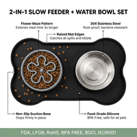 Bol en silicone pour animaux de compagnie, pour chiens et chats, bols d'alimentation pour animaux, bol pour nourriture pour chien avec design anti-déversement et antidérapant