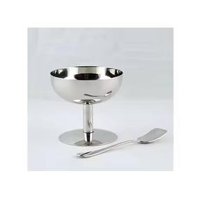 Premium Metal Ice Cream <b>Bowl</b> With Spoon <b>Stainless</b> <b>Steel</b> Dessert Serving Cup - Product Image 4
