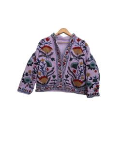 New Collection Suzani Embroidery Jacket Suzani Short Jacket Women <b>Beach</b> Wear Dress Short Quilted Jacket <b>Gift</b> for Her - Product Image 1