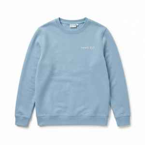 เสื้อสเวตเชิ้ตคอกลมสีฟ้าอ่อนสำหรับผู้หญิง พิมพ์ลายตัวอักษรตามสั่ง ทรงปกติ ผ้าฝ้ายถัก ใส่ได้ในฤดูใบไม้ร่วง - Product Image 6