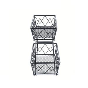 Nouveauté : Panier à fruits en métal à 3 niveaux de haute qualité, paniers de rangement décoratifs, taille et forme personnalisables - Product Image 3