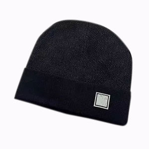 Wholesale Wool Blend Jacquard Logo Plain Streetwear Black Slouch <b>Knit</b> <b>Hats</b> Sport Custom Labels Beanie <b>Hat</b> Unisex Ski - Product Image 1